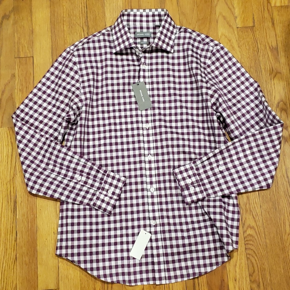 NWT Michael Kors Mens Dress Shirt Slim Fit